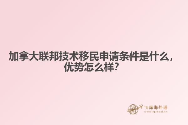 加拿大聯(lián)邦技術(shù)移民申請條件是什么，優(yōu)勢怎么樣？