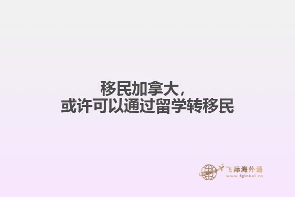 移民加拿大，或許可以通過(guò)留學(xué)轉(zhuǎn)移民