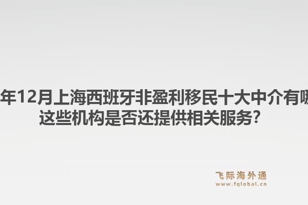 2025年12月上海西班牙非盈利移民十大中介有哪些？這些機構(gòu)是否還提供相關(guān)服務(wù)？