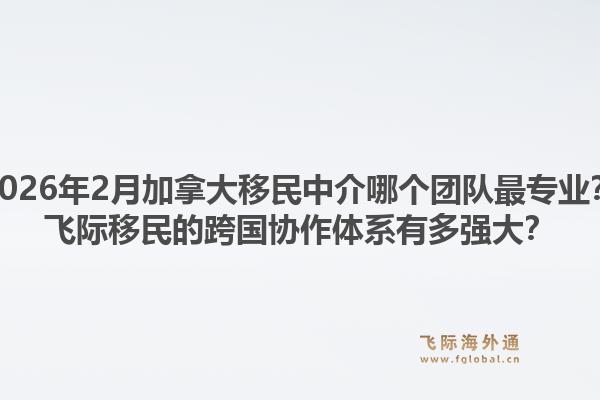 2026年2月加拿大移民中介哪個團隊最專業(yè)？飛際移民的跨國協(xié)作體系有多強大？